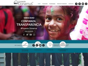 Captura cabecera web Fundación Donamus
